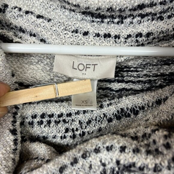 Loft Long Sleeve Cowl Neck Midi Dress Womens XS Textured Cozy Layering Tweed - Picture 6 of 12